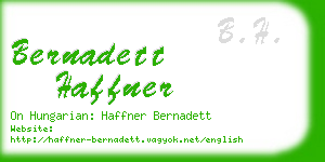 bernadett haffner business card